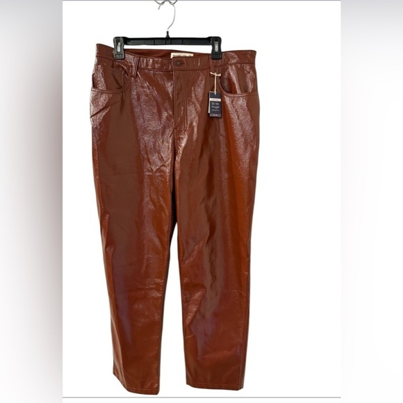 Abercrombie & Fitch Pants - Abercrombie & Fitch The 90’s Straight Ultra High Rise Leather Pants Size 33 16s